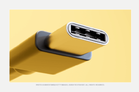 Example of a USB-C connector.