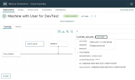 vRA8 XaaS Deployment with user