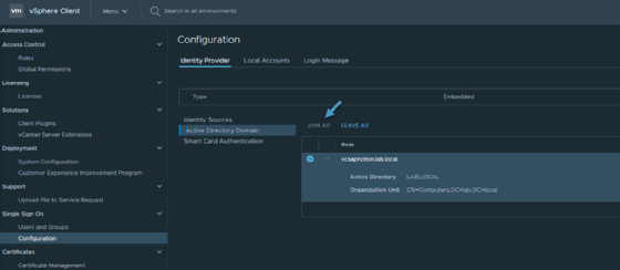 Screenshot of SSO interface