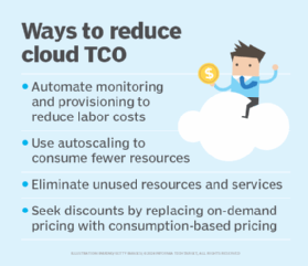 Bulleted list of four ways to reduce cloud TCO.