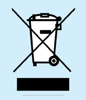 Marking for equipment governed by the WEEE Directive.