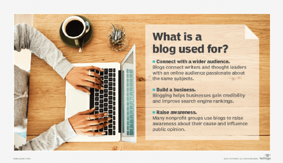 List of three uses of blogs.