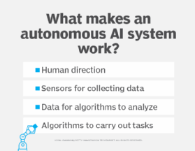 List of elements required for an autonomous AI system