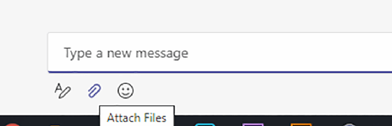 File sharing within Microsoft Teams screenshot