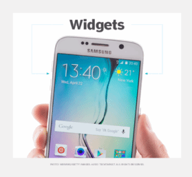 Example of Android widgets