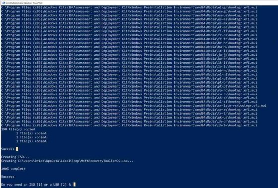 You can create an ISO file or prepare a USB flash drive.