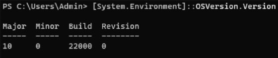 A screenshot of the details included in the Windows kernel.