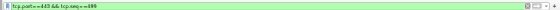 Screenshot of a Wireshark display bar with a filter input