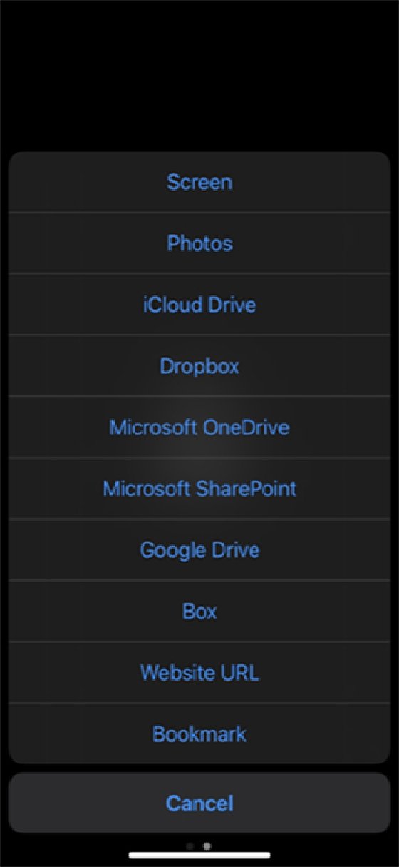 Screenshot of how to share your screen from Zoom mobile app