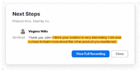 Zoom IQ for Sales