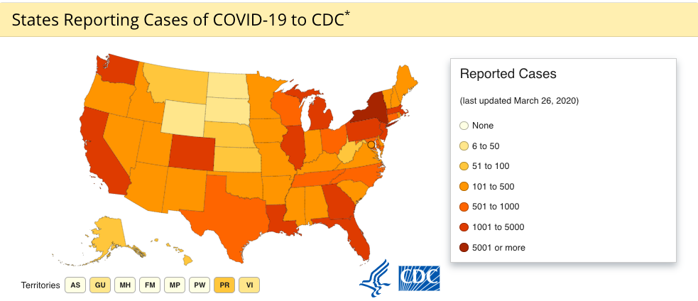 The number of US coronavirus cases as of March 26.